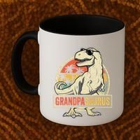 Grandpasaurus T Rex Dinosaur Grandpa Saurus Family Matching Coffee Mug thumb 2