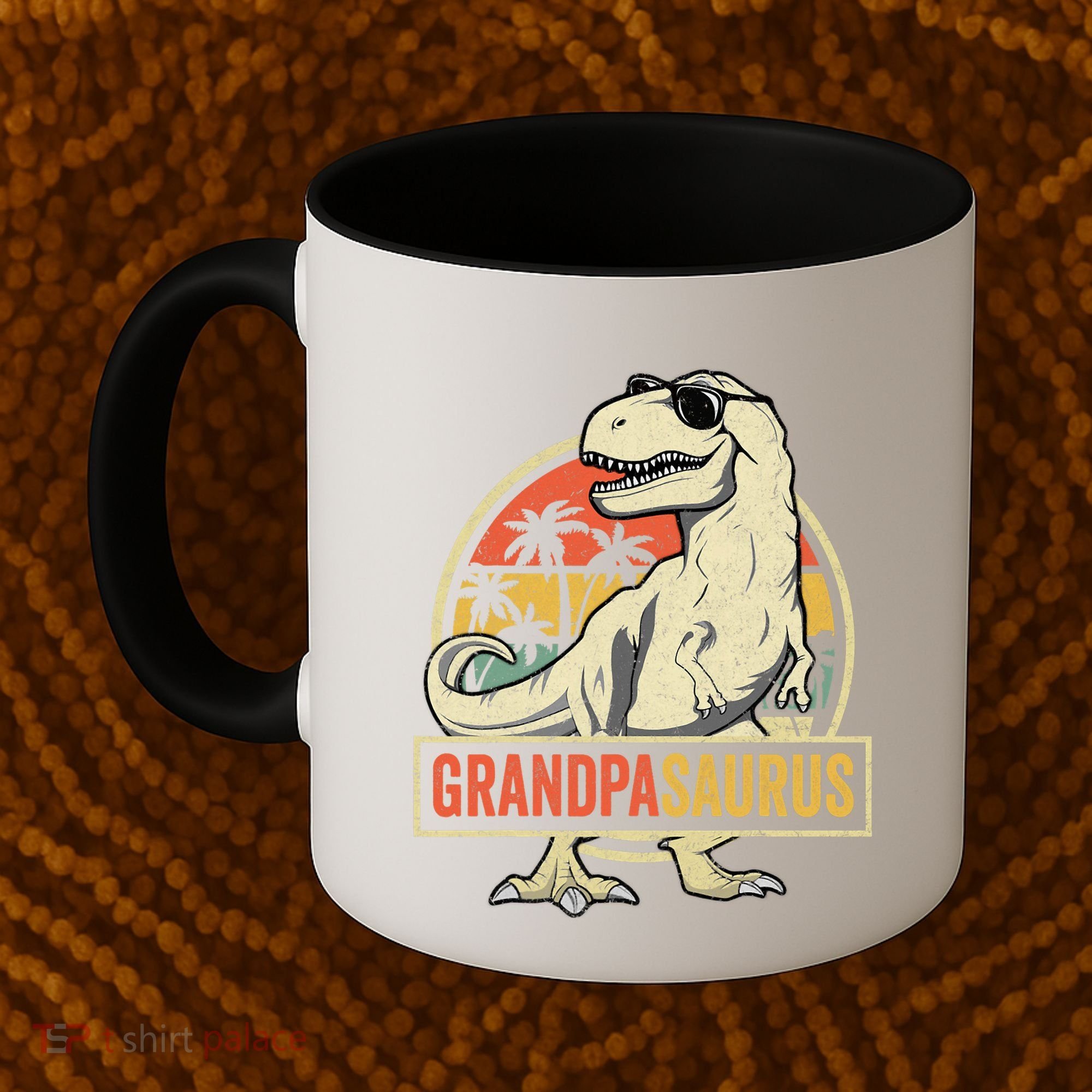 Grandpasaurus T Rex Dinosaur Grandpa Saurus Family Matching Coffee Mug