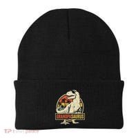 Grandpasaurus T Rex Dinosaur Grandpa Saurus Family Matching Beanie thumb 0