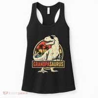 Grandpasaurus T Rex Dinosaur Grandpa Saurus Family Matching Women's Tank Top thumb 0