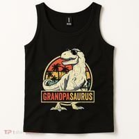 Grandpasaurus T Rex Dinosaur Grandpa Saurus Family Matching Tank Top thumb 2