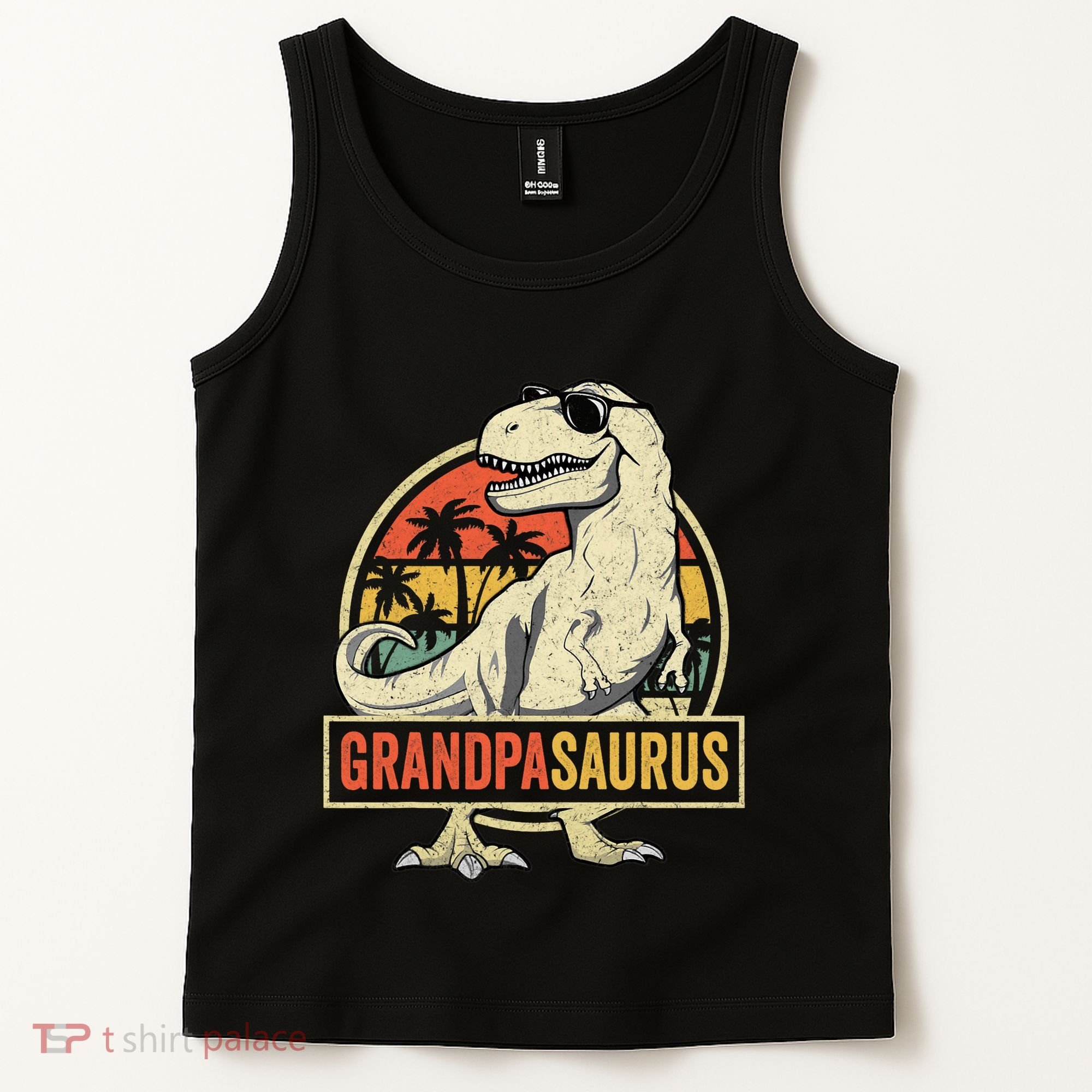 Grandpasaurus T Rex Dinosaur Grandpa Saurus Family Matching Tank Top