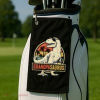 Grandpasaurus T Rex Dinosaur Grandpa Saurus Family Matching Golf Towel thumb 2