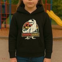 Grandpasaurus T Rex Dinosaur Grandpa Saurus Family Matching Kids Hoodie thumb 3