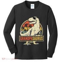 Grandpasaurus T Rex Dinosaur Grandpa Saurus Family Matching Kids Long Sleeve Shirt thumb 0