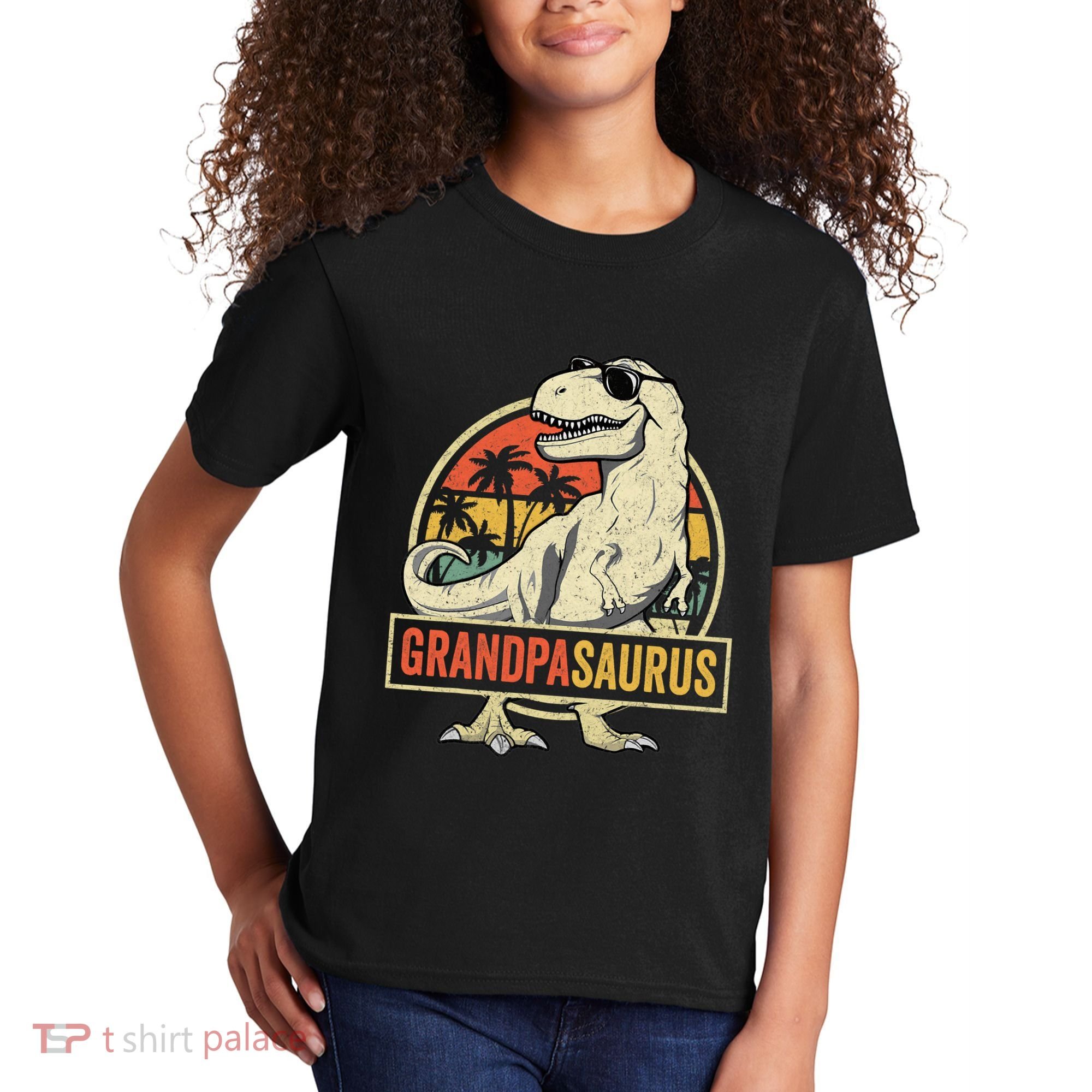 Grandpasaurus T Rex Dinosaur Grandpa Saurus Family Matching Kids T-Shirt