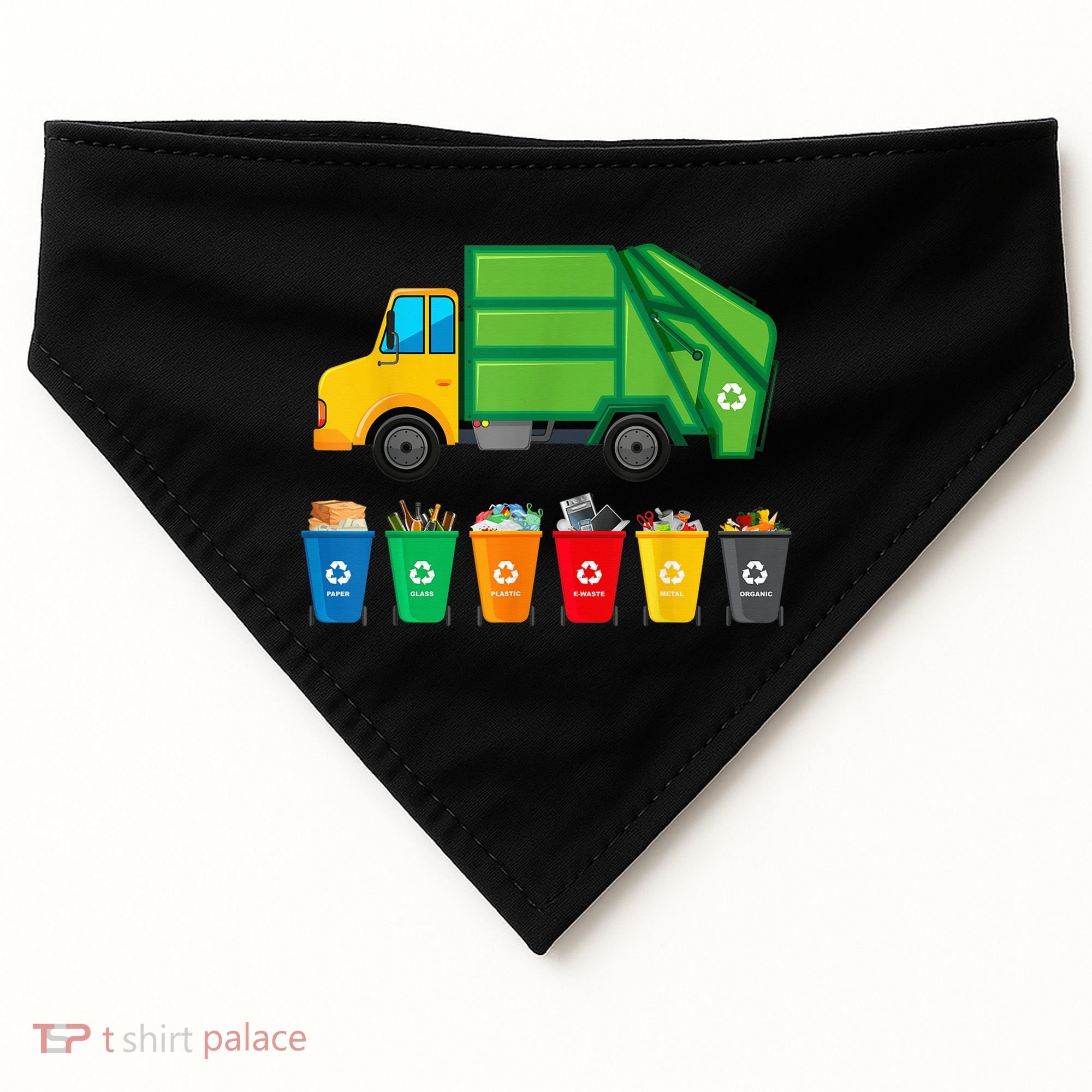Garbage Truck Reuse Recycle Trash Collector Earth Day USA-Made Doggie Bandana