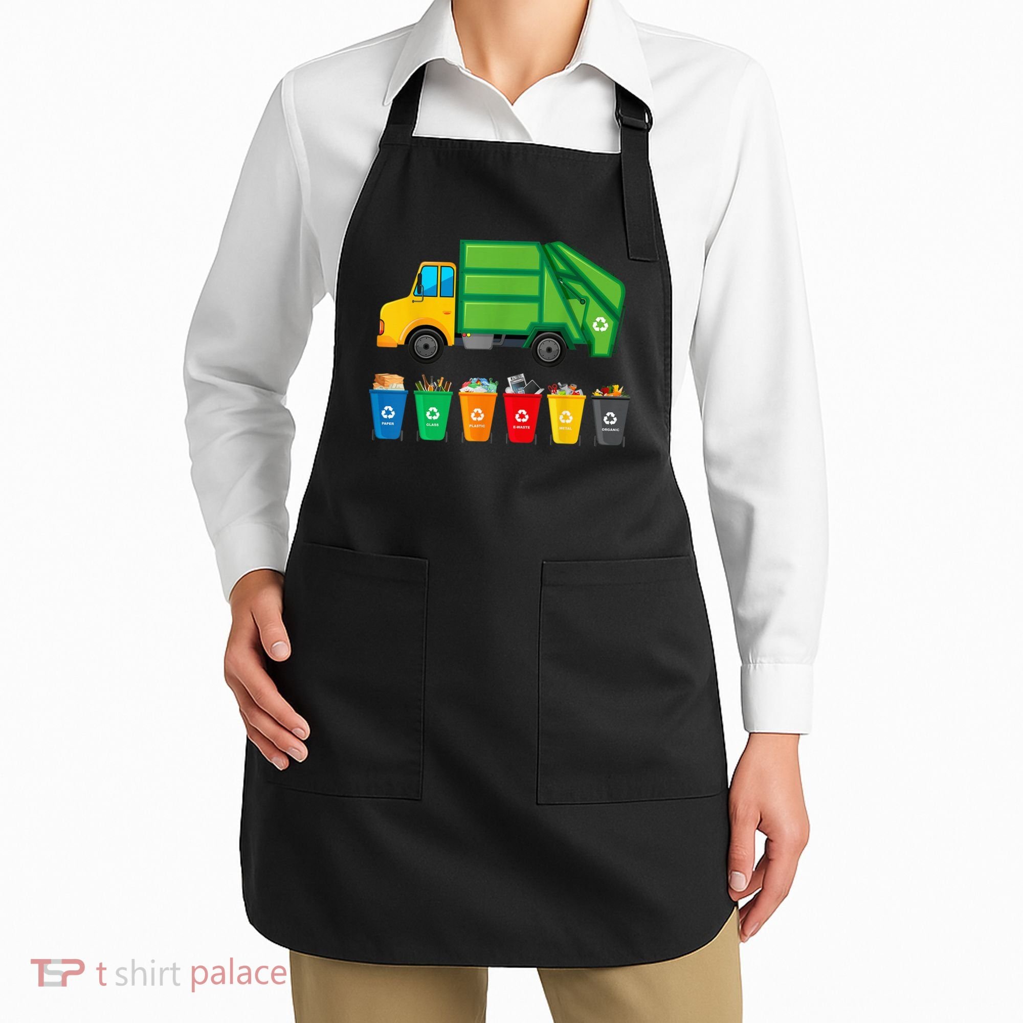 Garbage Truck Reuse Recycle Trash Collector Earth Day Apron