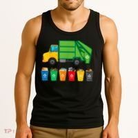 Garbage Truck Reuse Recycle Trash Collector Earth Day Tank Top thumb 3