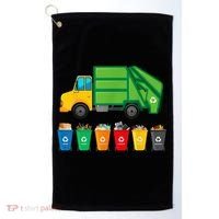 Garbage Truck Reuse Recycle Trash Collector Earth Day Golf Towel thumb 0