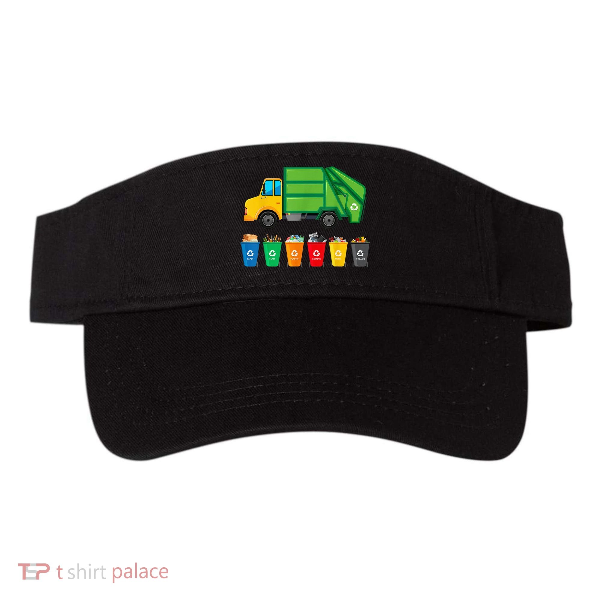Garbage Truck Reuse Recycle Trash Collector Earth Day Visor