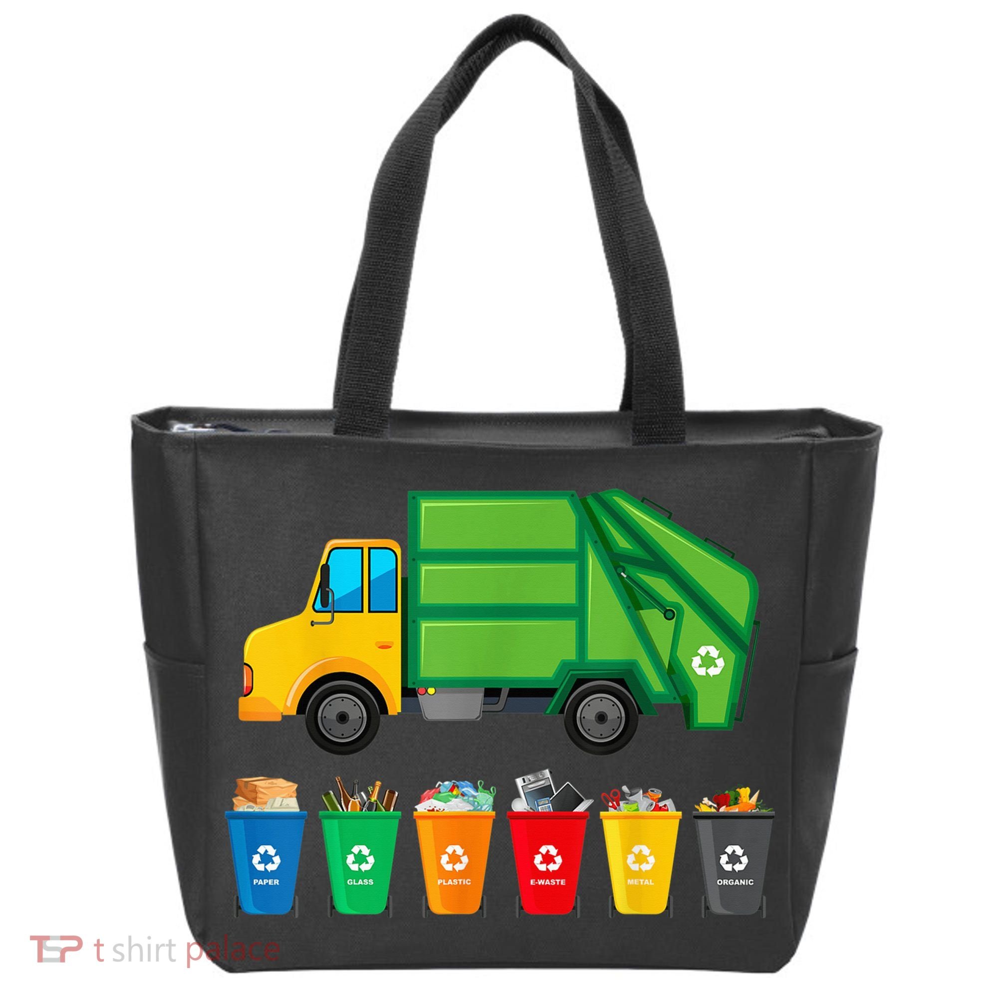 Garbage Truck Reuse Recycle Trash Collector Earth Day Tote Bag