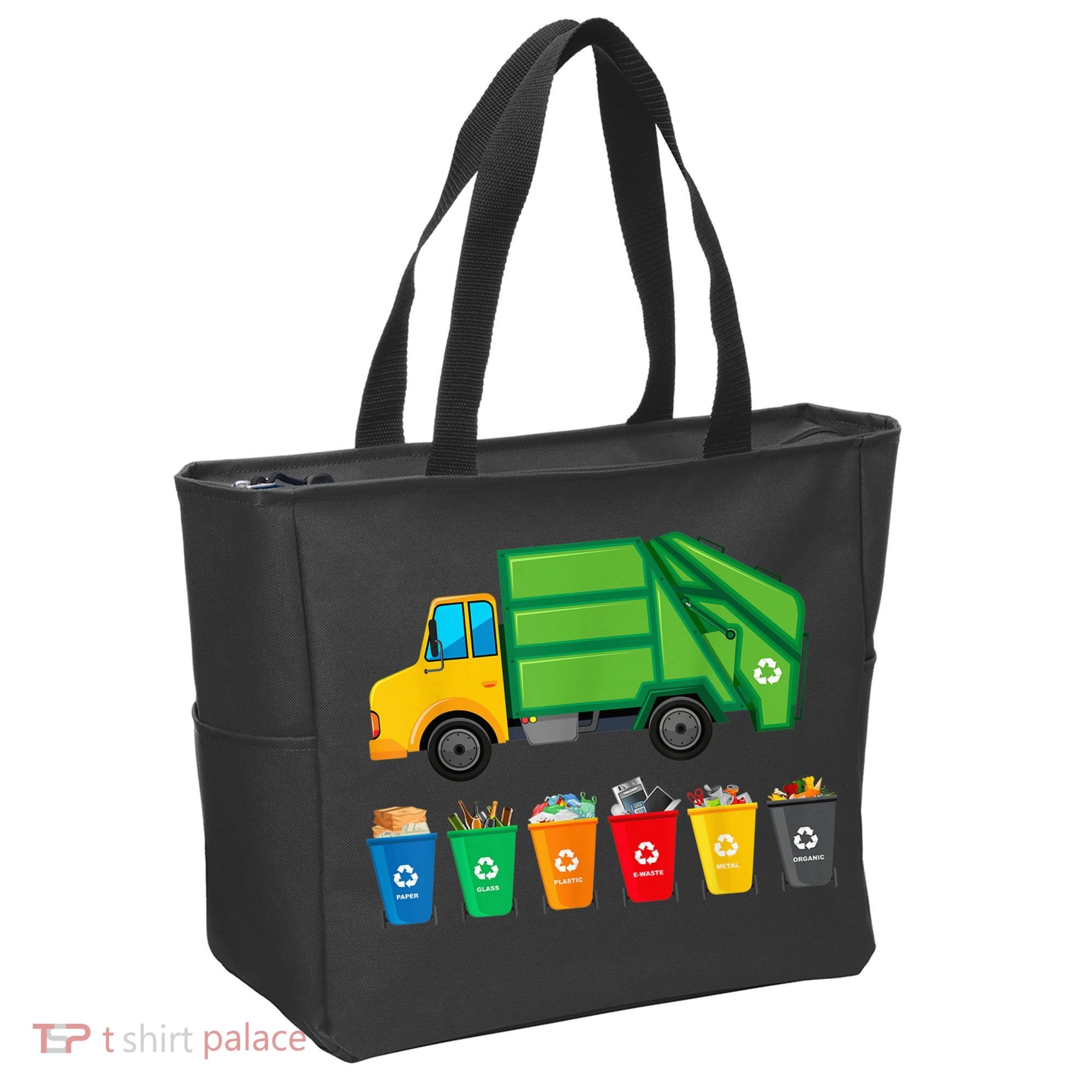 Garbage Truck Reuse Recycle Trash Collector Earth Day Tote Bag