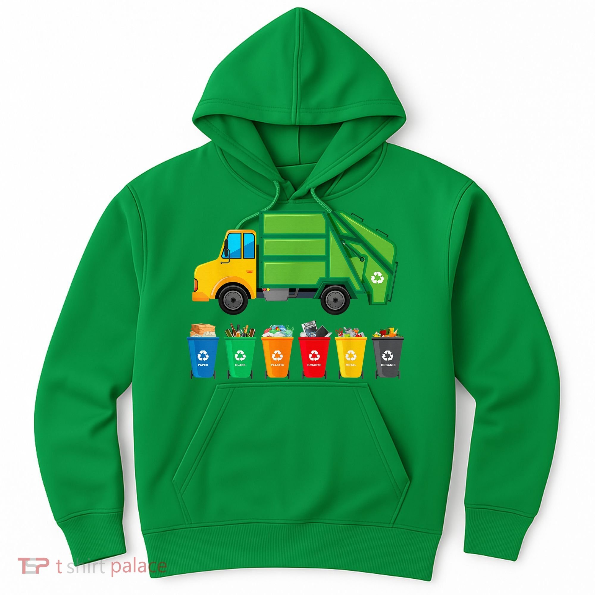 Garbage Truck Reuse Recycle Trash Collector Earth Day Hoodie