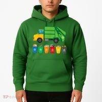Garbage Truck Reuse Recycle Trash Collector Earth Day Hoodie thumb 2