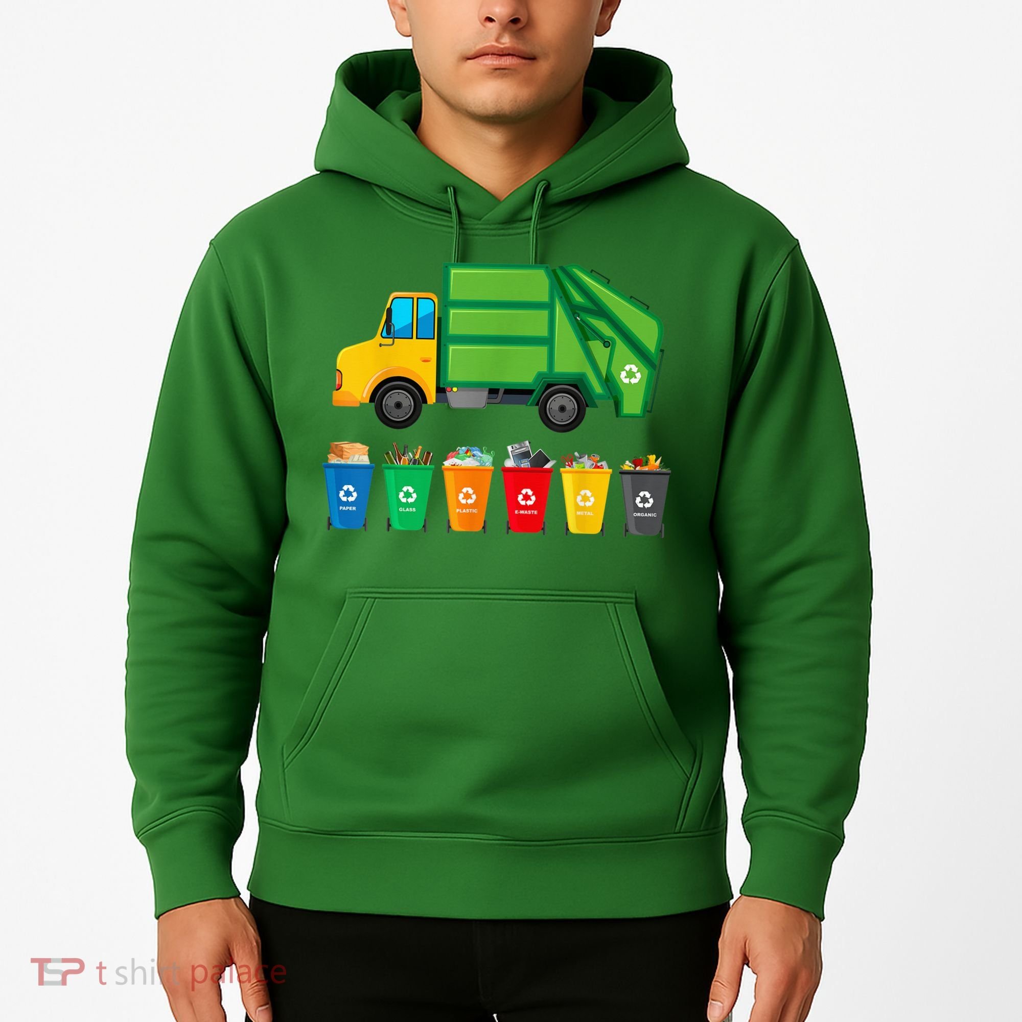 Garbage Truck Reuse Recycle Trash Collector Earth Day Hoodie