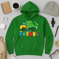 Garbage Truck Reuse Recycle Trash Collector Earth Day Hoodie thumb 3