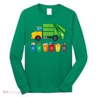 Garbage Truck Reuse Recycle Trash Collector Earth Day Long Sleeve Shirt thumb 0