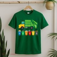 Garbage Truck Reuse Recycle Trash Collector Earth Day T-Shirt thumb 2