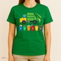 Garbage Truck Reuse Recycle Trash Collector Earth Day T-Shirt thumb 4