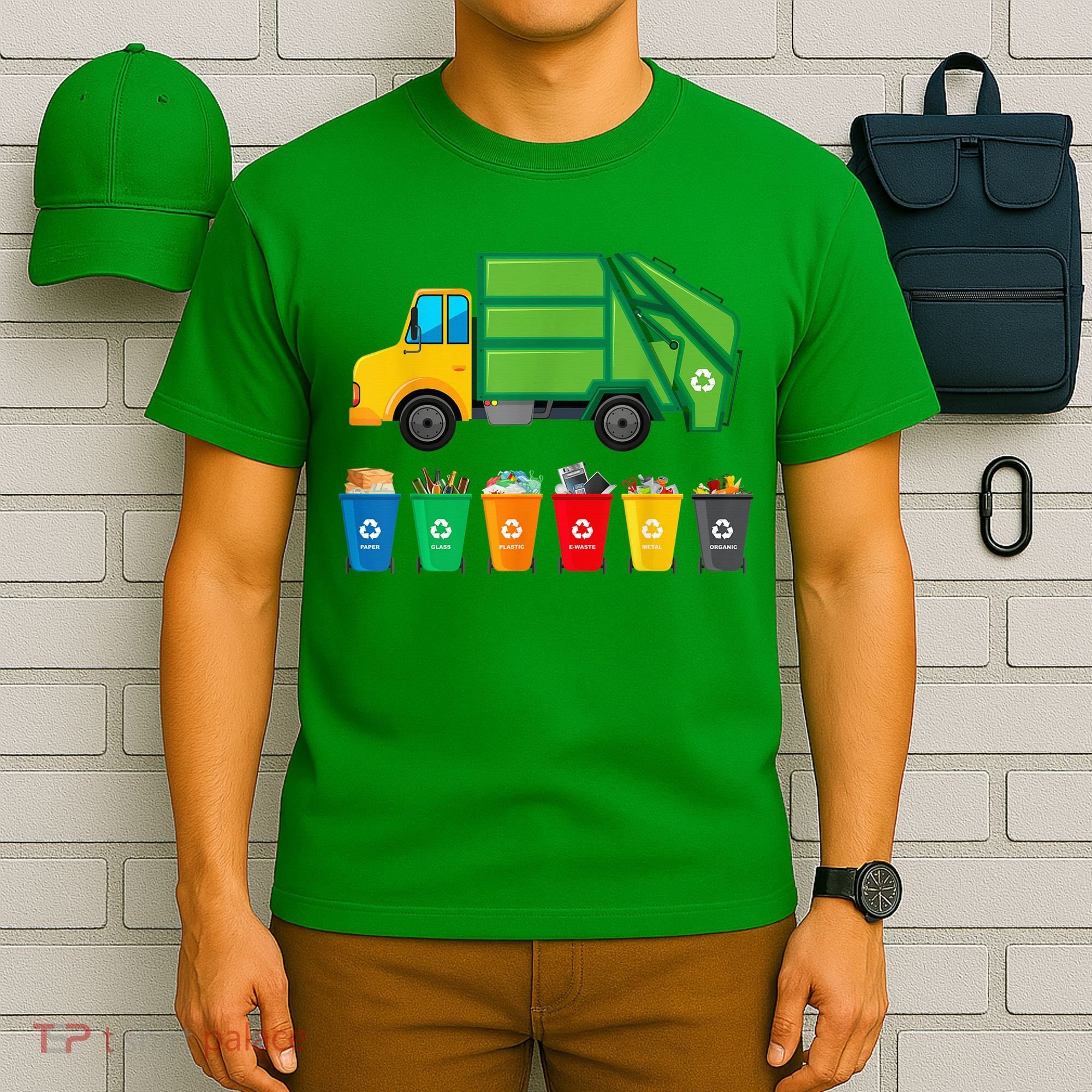 Garbage Truck Reuse Recycle Trash Collector Earth Day T-Shirt