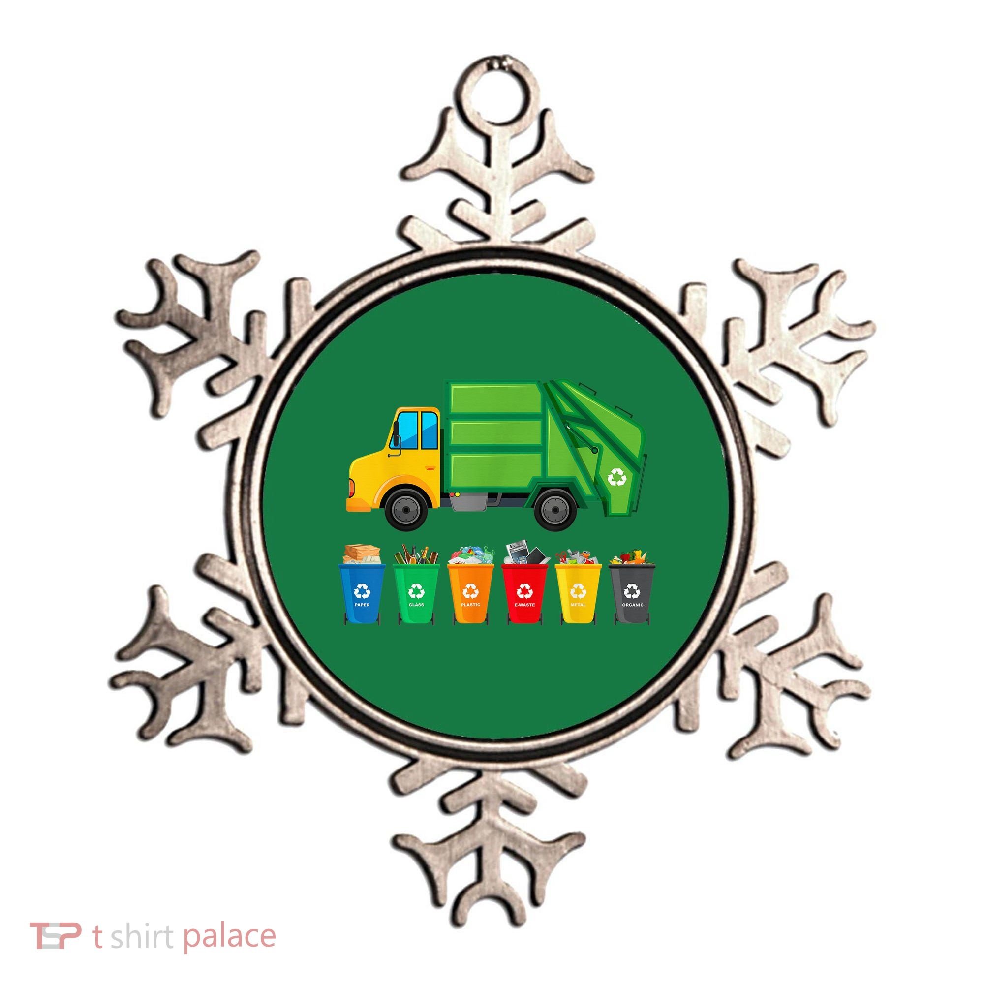 Garbage Truck Reuse Recycle Trash Collector Earth Day Ornament