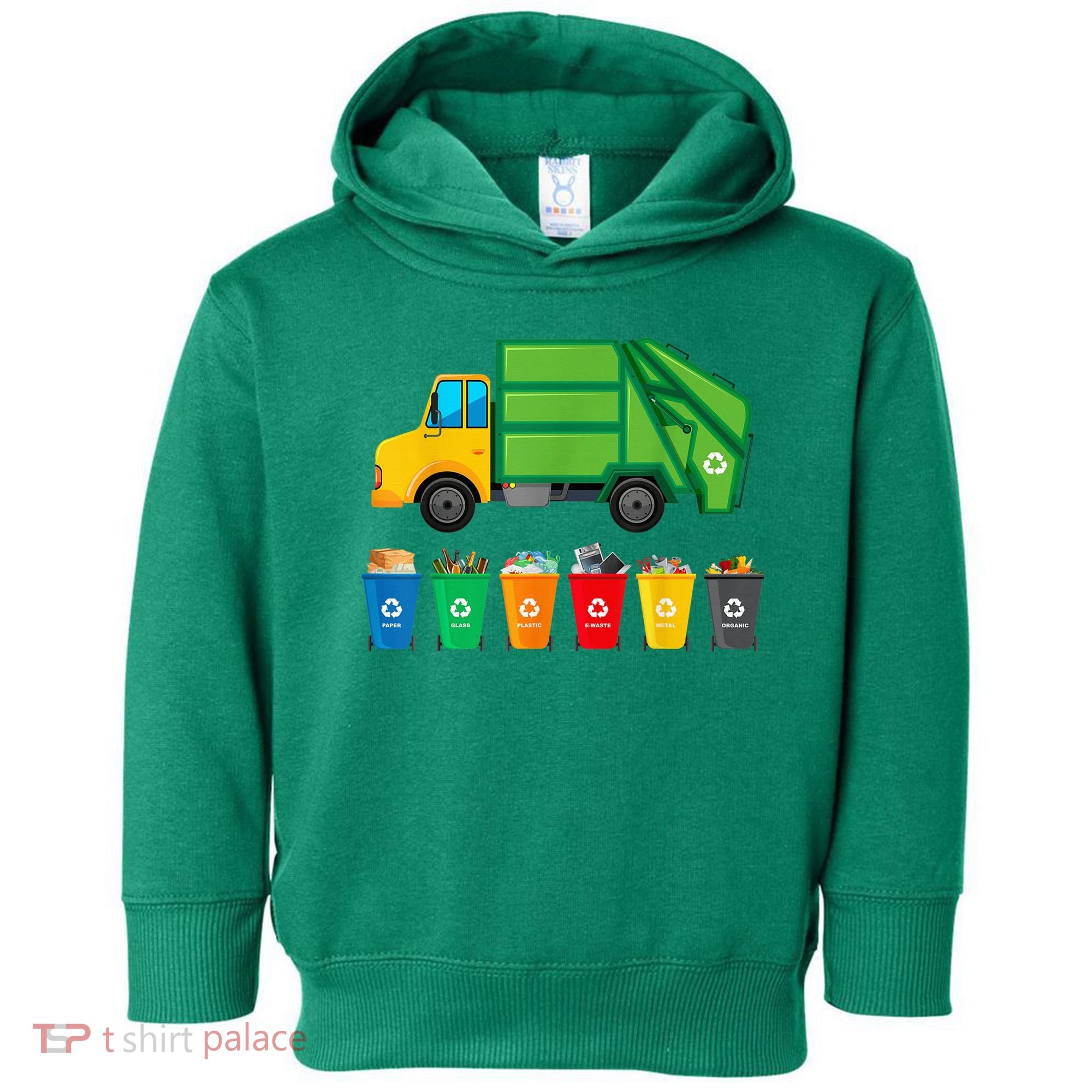 Garbage Truck Reuse Recycle Trash Collector Earth Day Toddler Hoodie
