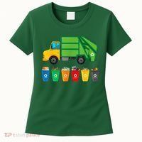 Garbage Truck Reuse Recycle Trash Collector Earth Day Women's T-Shirt thumb 0