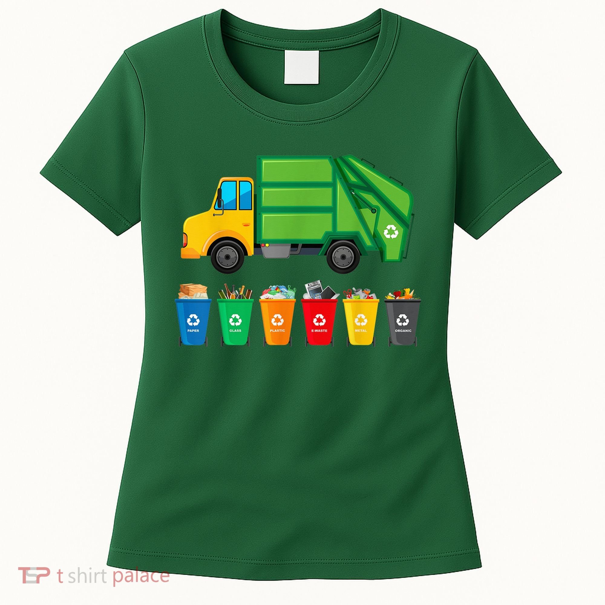 Garbage Truck Reuse Recycle Trash Collector Earth Day Women's T-Shirt