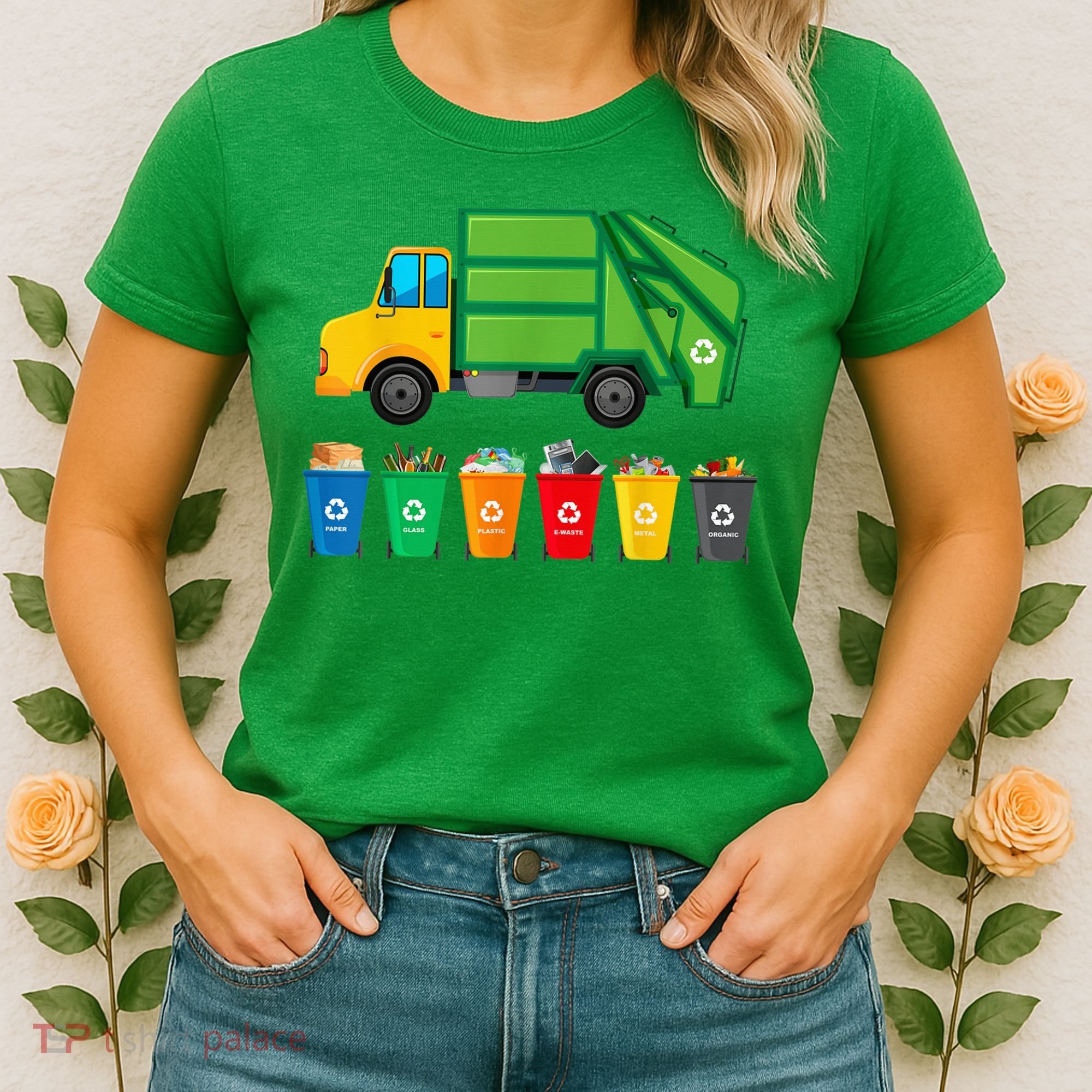 Garbage Truck Reuse Recycle Trash Collector Earth Day Women's T-Shirt