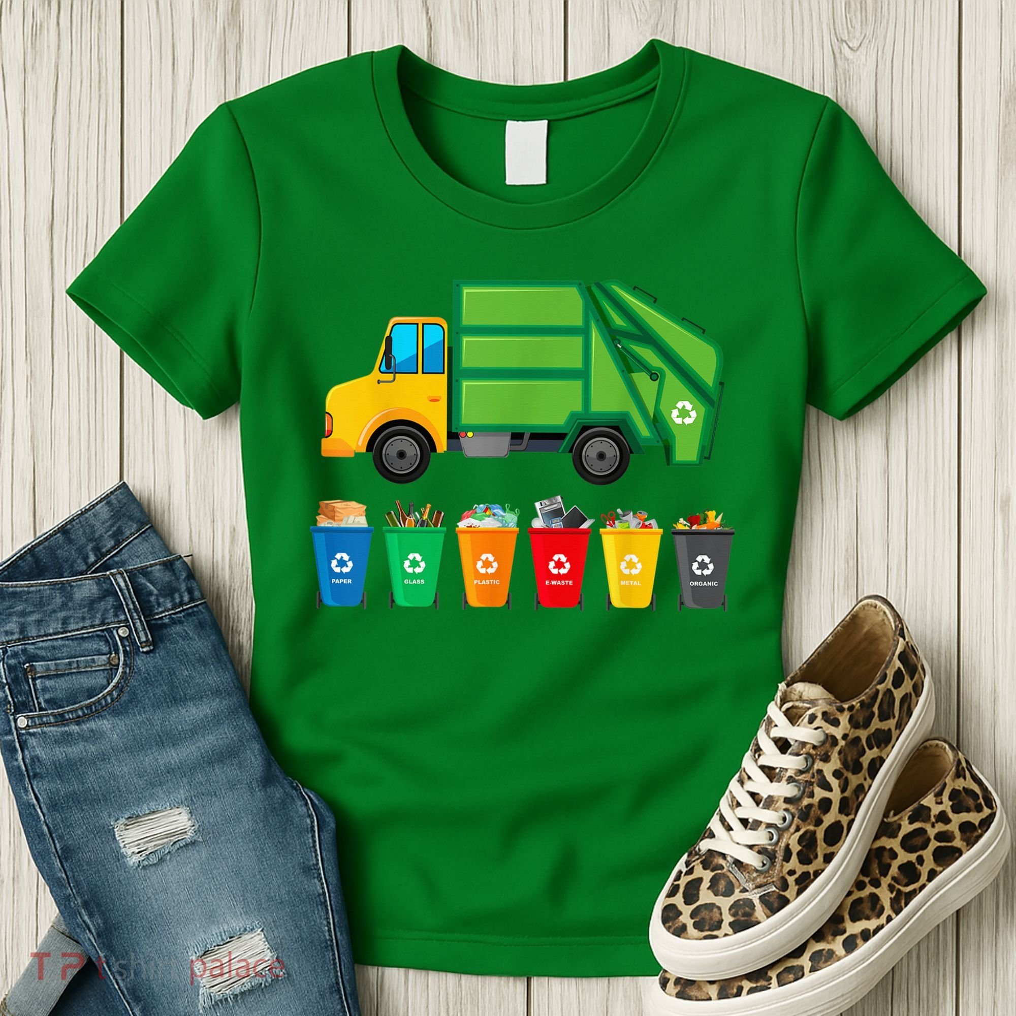 Garbage Truck Reuse Recycle Trash Collector Earth Day Women's T-Shirt