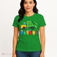 Garbage Truck Reuse Recycle Trash Collector Earth Day Women's T-Shirt thumb 4