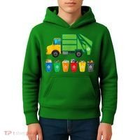 Garbage Truck Reuse Recycle Trash Collector Earth Day Kids Hoodie thumb 4