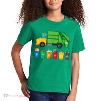 Garbage Truck Reuse Recycle Trash Collector Earth Day Kids T-Shirt thumb 2