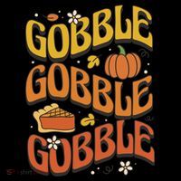 Gobble Turkey Retro Thanksgiving Fall Tote Bag thumb 4