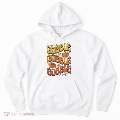 Gobble Turkey Retro Thanksgiving Fall Hoodie
