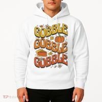 Gobble Turkey Retro Thanksgiving Fall Hoodie thumb 2