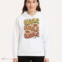 Gobble Turkey Retro Thanksgiving Fall Hoodie thumb 5