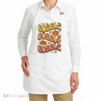 Gobble Turkey Retro Thanksgiving Fall Apron thumb 2