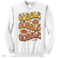 Gobble Turkey Retro Thanksgiving Fall Sweatshirt thumb 0