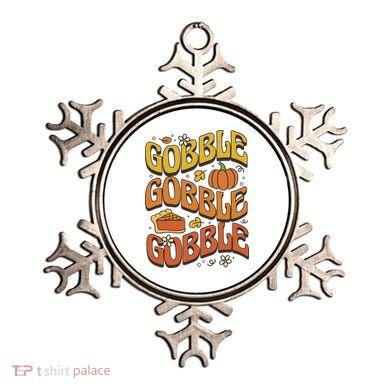 Gobble Turkey Retro Thanksgiving Fall Ornament