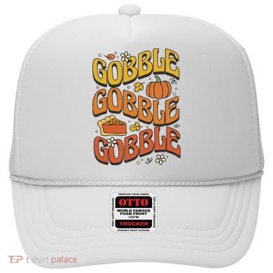 Gobble Turkey Retro Thanksgiving Fall Hat