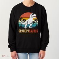 Grandpasaurus T Rex Dinosaur Grandpa Saurus Family Matching Women's Sweatshirt thumb 0