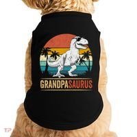 Grandpasaurus T Rex Dinosaur Grandpa Saurus Family Matching Doggie Tank thumb 0