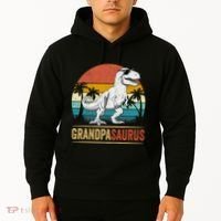 Grandpasaurus T Rex Dinosaur Grandpa Saurus Family Matching Hoodie thumb 2