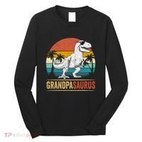 Grandpasaurus T Rex Dinosaur Grandpa Saurus Family Matching Long Sleeve Shirt thumb 0