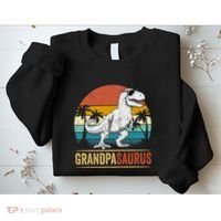 Grandpasaurus T Rex Dinosaur Grandpa Saurus Family Matching Sweatshirt thumb 2