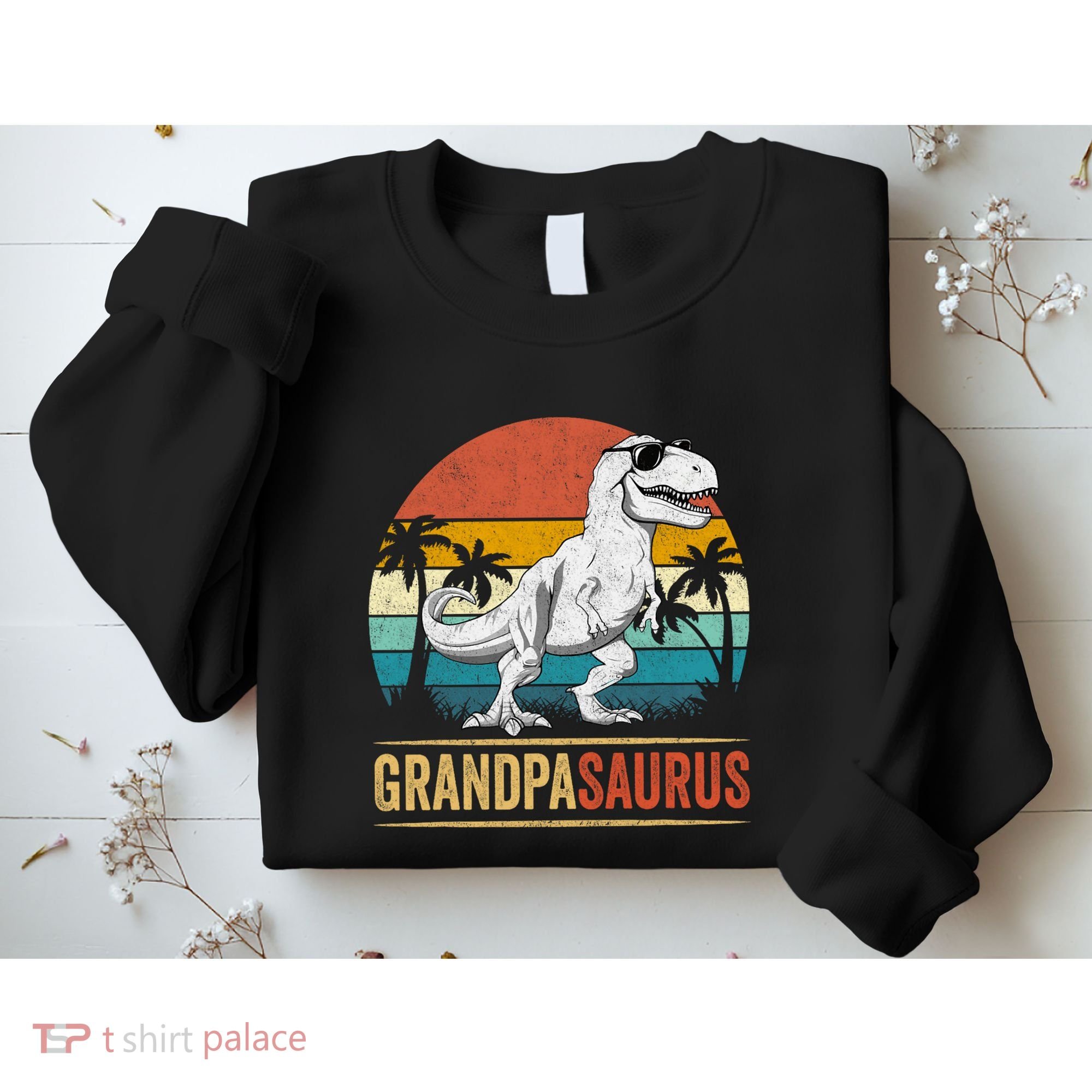 Grandpasaurus T Rex Dinosaur Grandpa Saurus Family Matching Sweatshirt