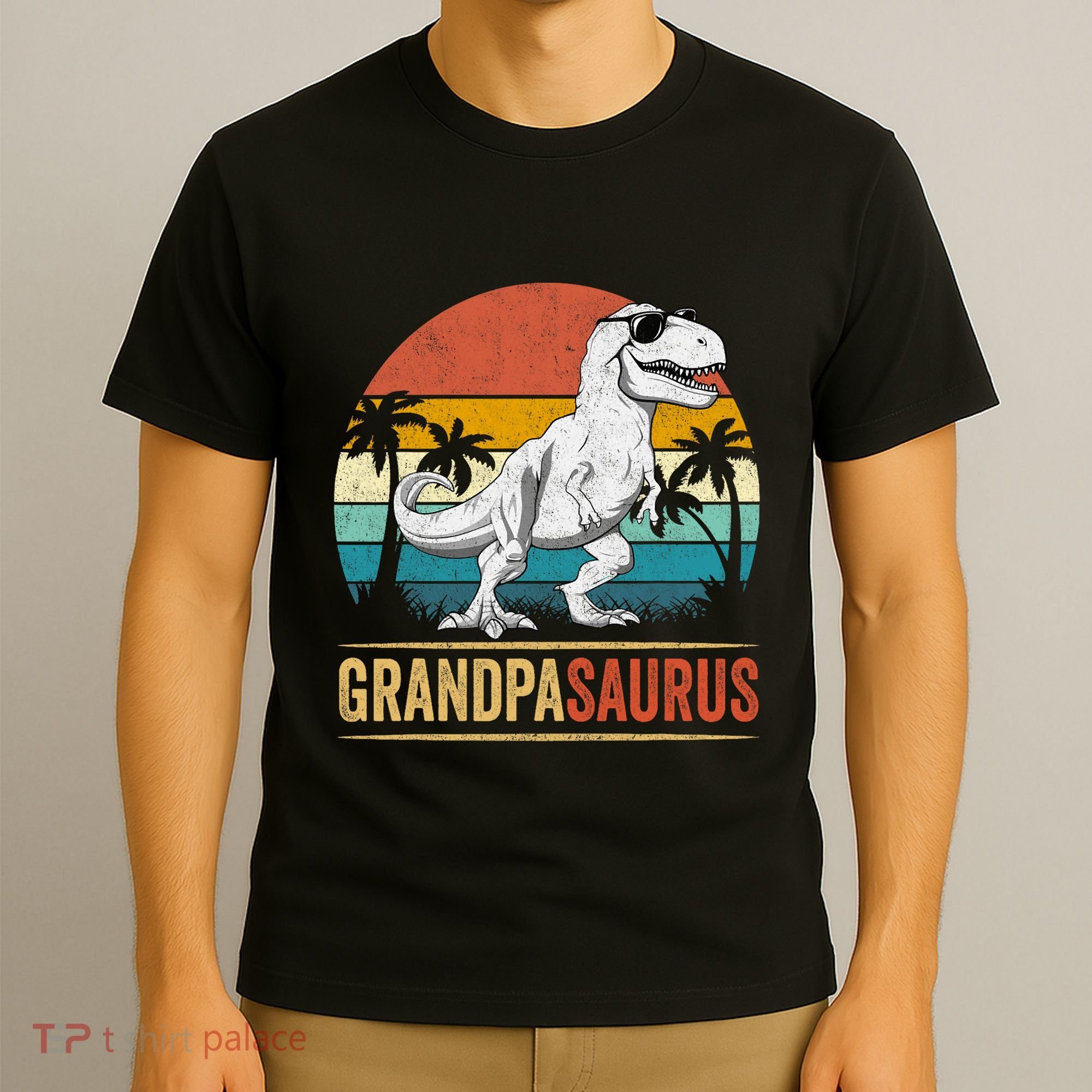 Grandpasaurus T Rex Dinosaur Grandpa Saurus Family Matching T-Shirt