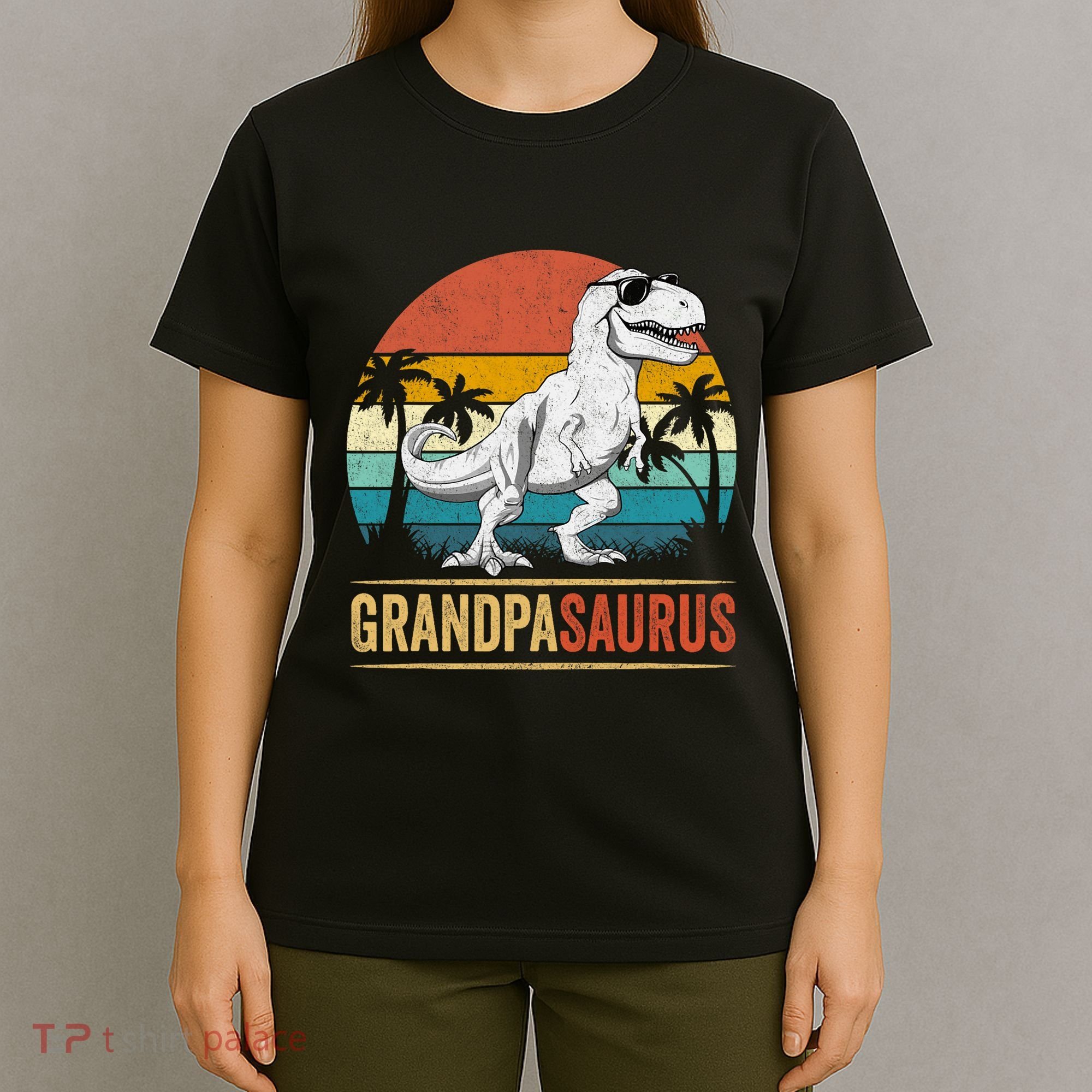Grandpasaurus T Rex Dinosaur Grandpa Saurus Family Matching T-Shirt